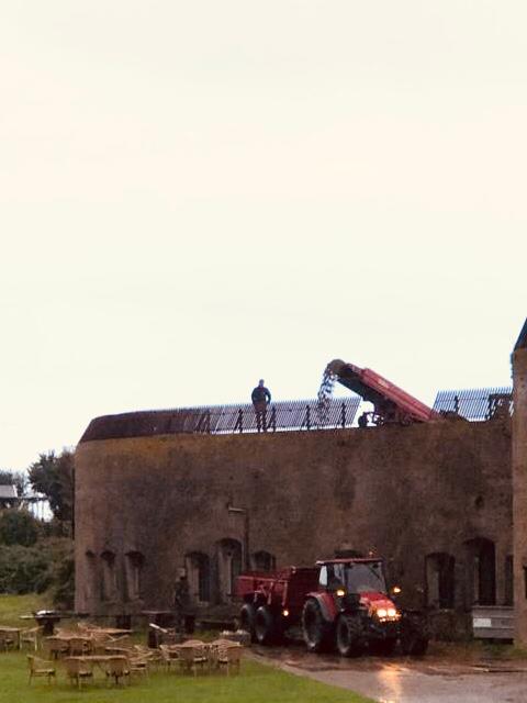 werkzaamheden dak Fort Buitensluis