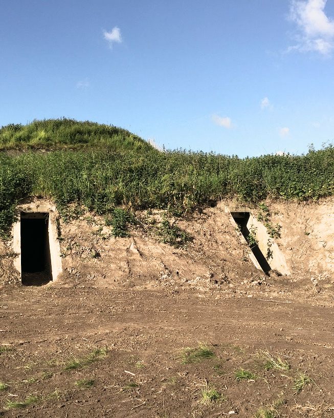 Bergplaatsen voor munitie op het fortterrein